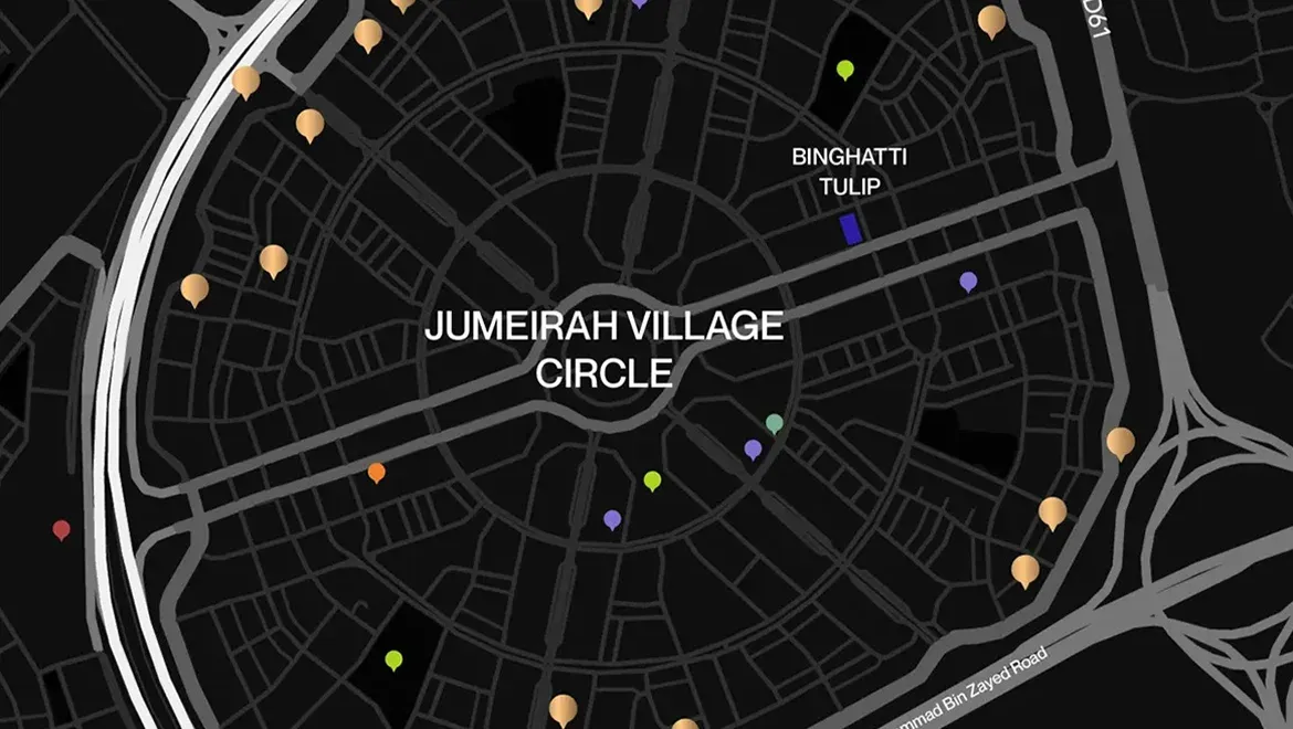 Binghatti Tulip Map