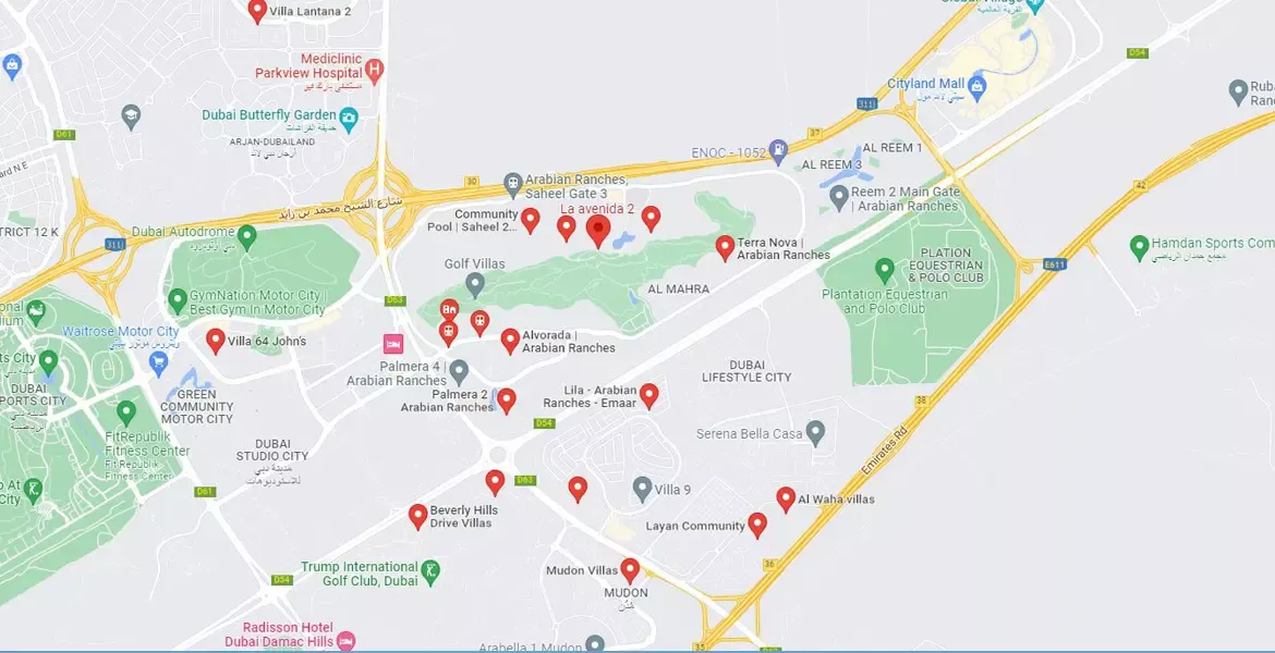 La Avenida 2 Villas Map