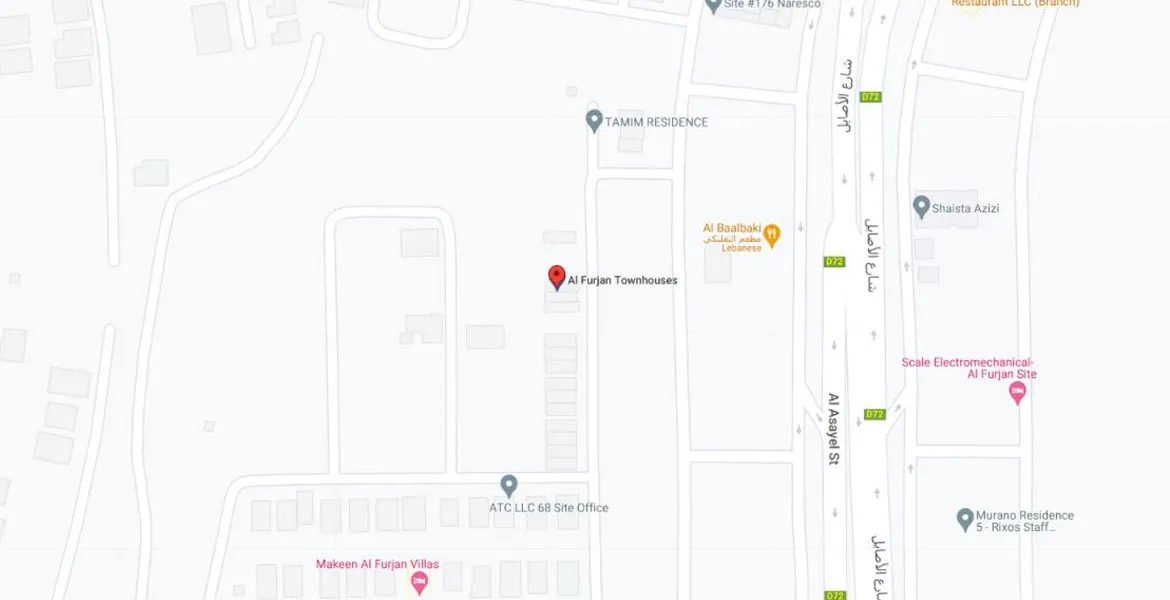Al Furjan Townhouses map