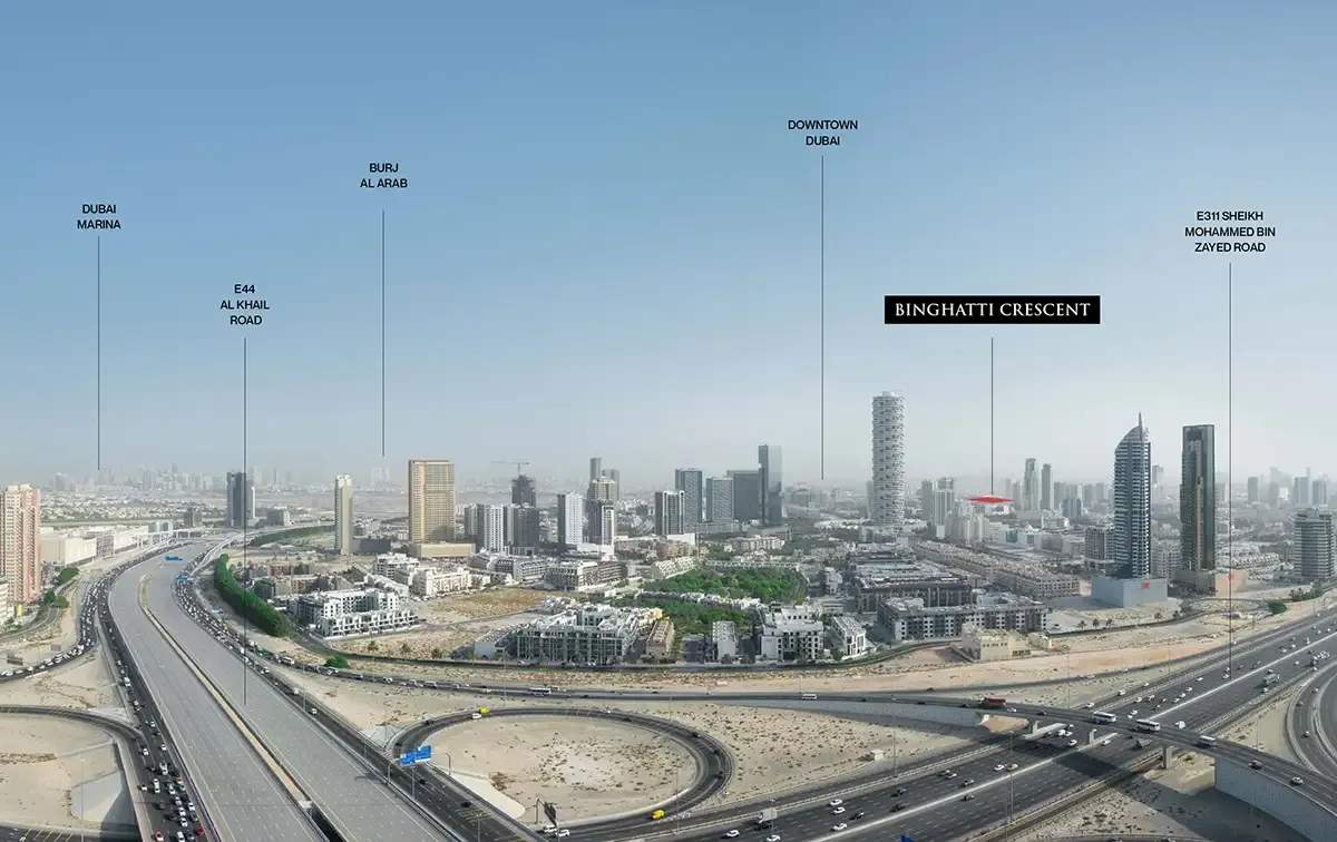 Binghatti Crescent Map