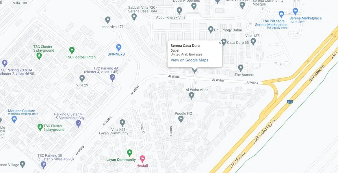 Casa Dora Townhousess Map