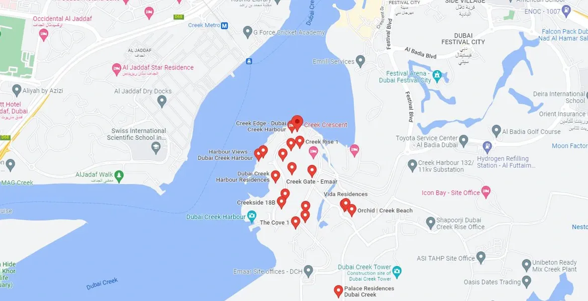 Creek Crescent Apartments Map