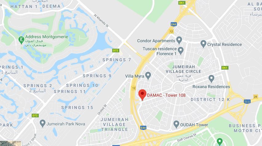 Damac Towers Map