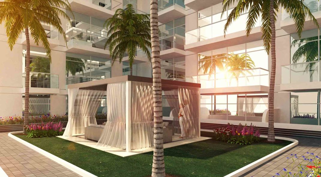 Glitz Residence 3 exterior — twin towers in Dubai Studio City