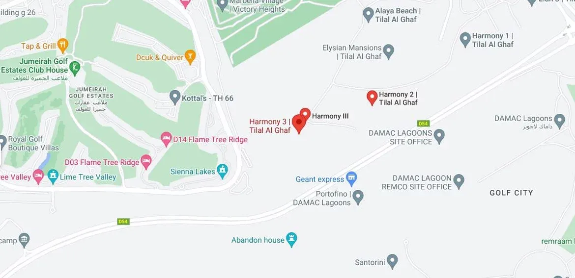 Harmony III Villas Map