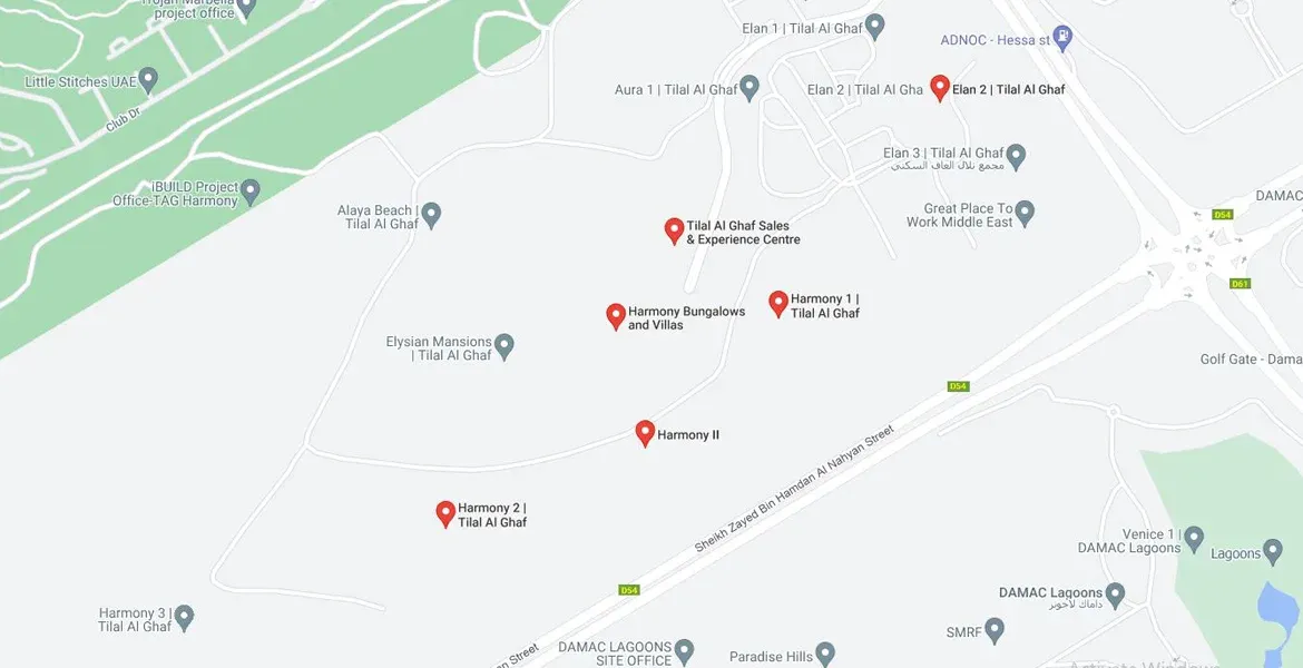 Harmony Villas Map