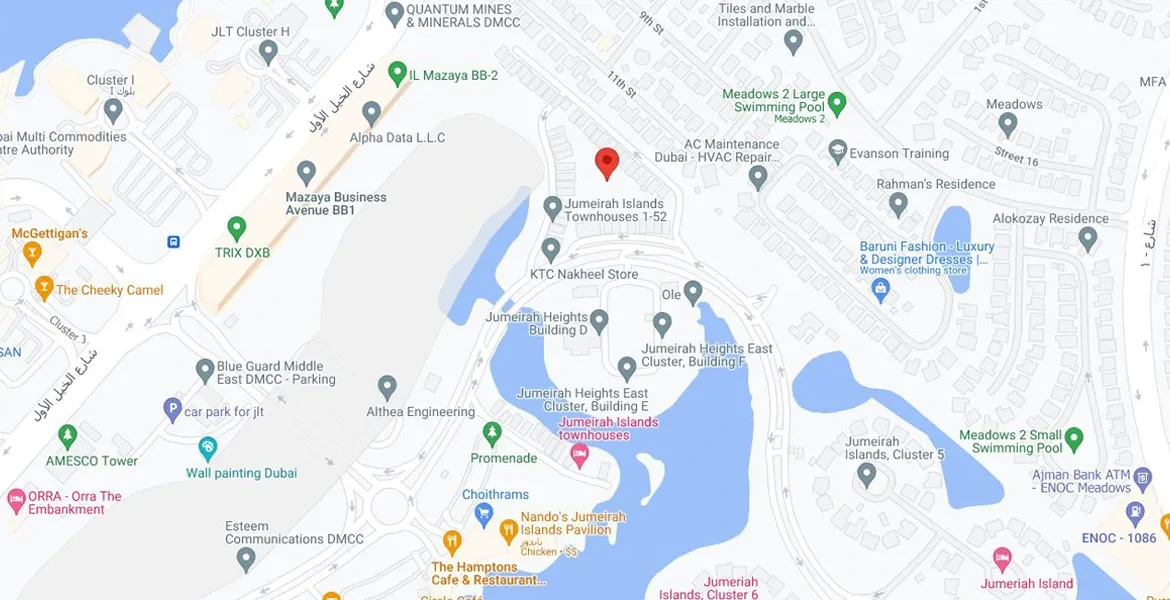 Jumeirah Island Townhouses map