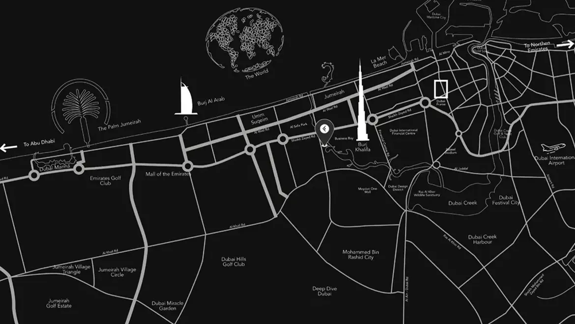 One River Point map