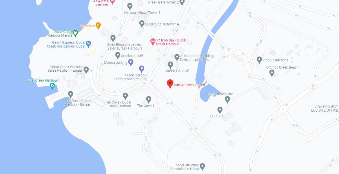 Surf – Creek Beach Map