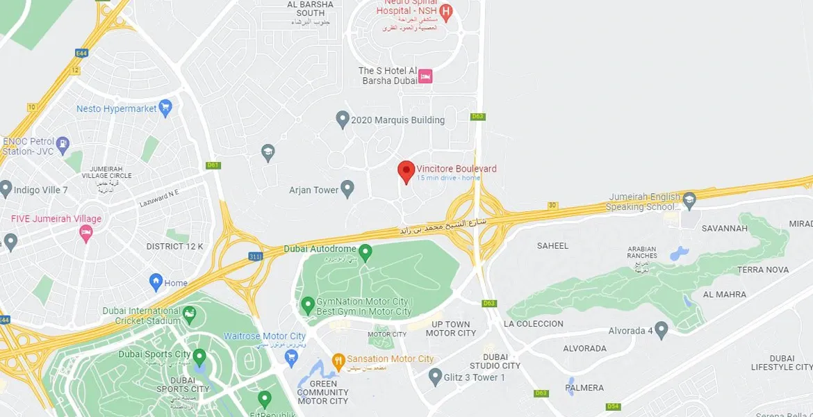 Vincitore Boulevard map
